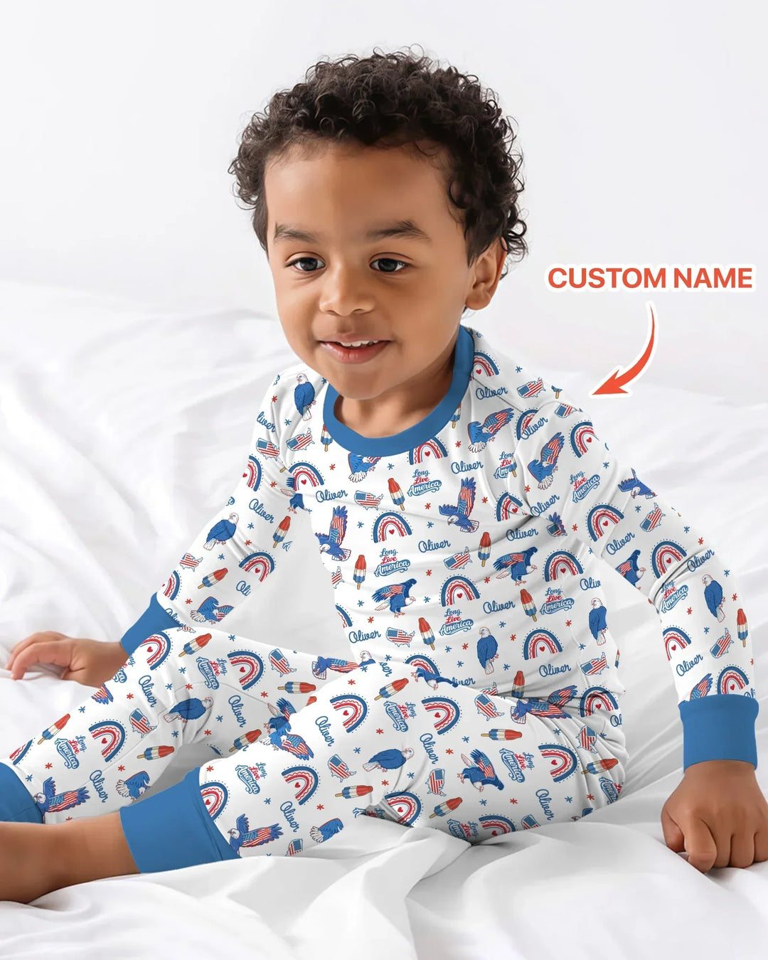 Zweiteiliges Langarm-Pyjama-Set mit Sommerfrüchten