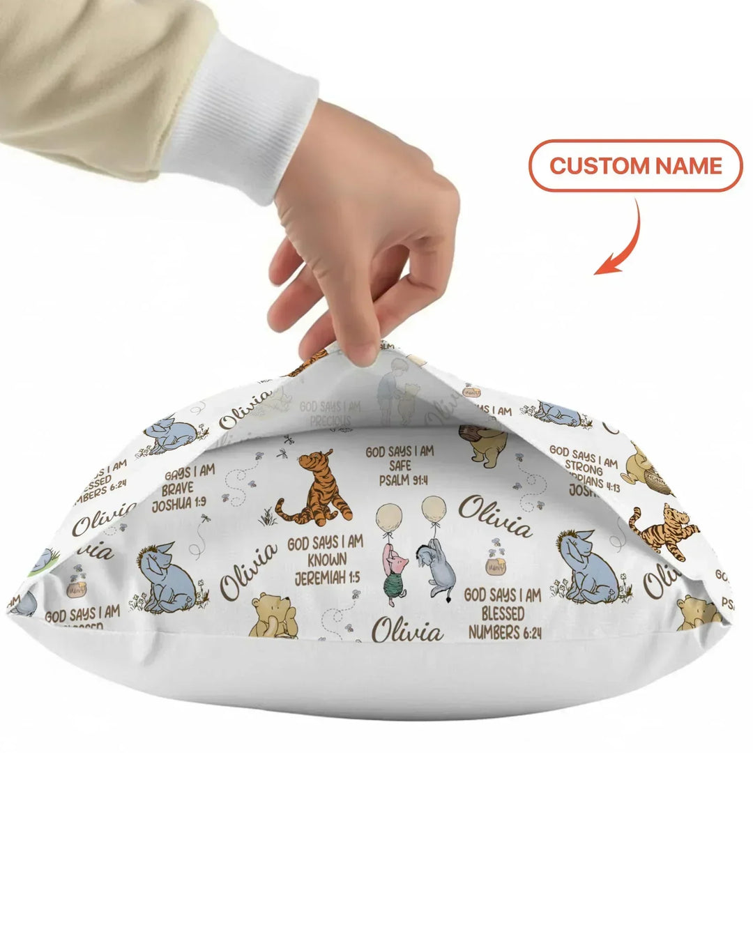 Custom Name God Says I Am Classic Bear Bamboo Pillow Case