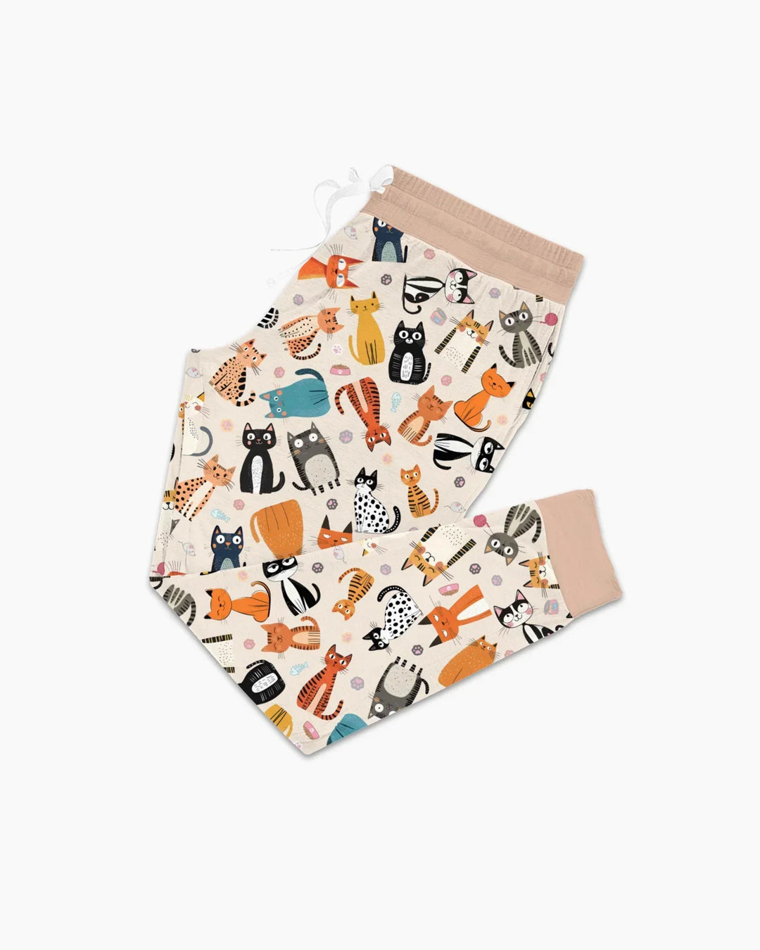 Goofy Mischief Cat Family Matching Bamboo Women Pajama Set