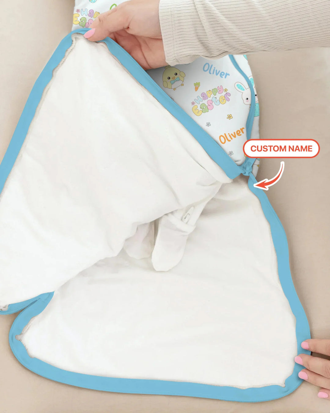 Custom name Happy Easter Sleep Bag