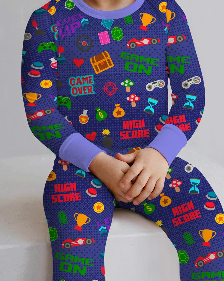 Gamer Mode On Family Matching Bamboo Two Piece Long Sleeve Pajama Set