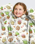 Kawaii Garden Crew Wearable Bamboo Blanket Hoodie
