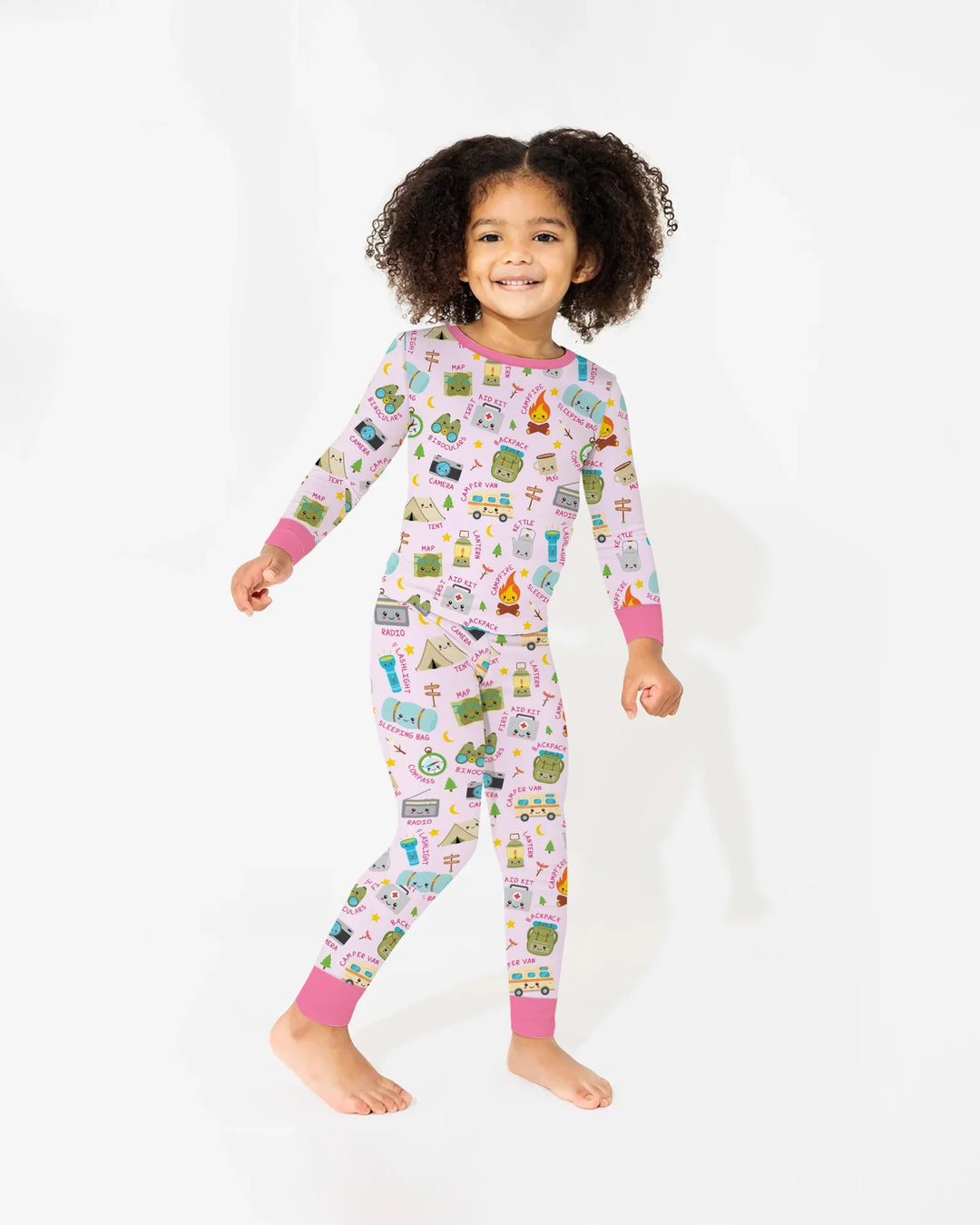 Little Camp Adventure Family Matching Two Piece Long Sleeve Pajama Set