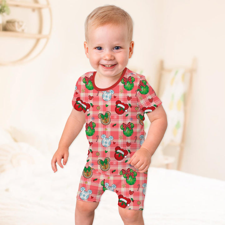 Magical Mouse Christmas Two Piece Short Sleeve Shorts Pajama Set
