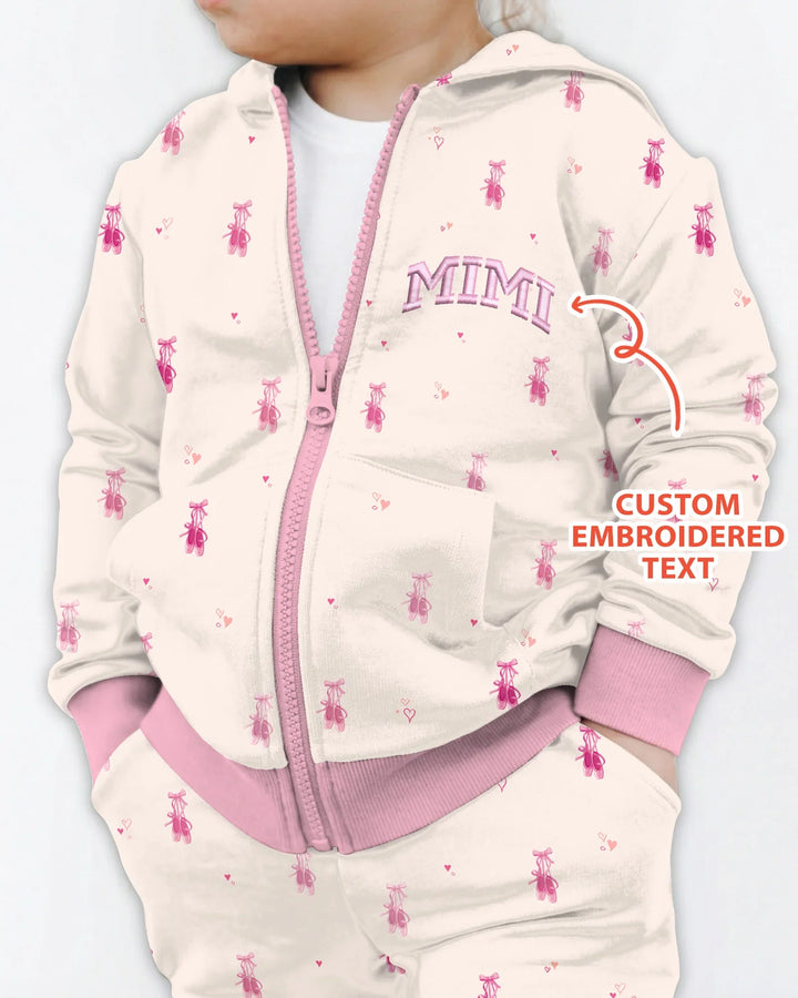 Custom Embroidered Mommy and Me Matching Bamboo Zip Hoodie