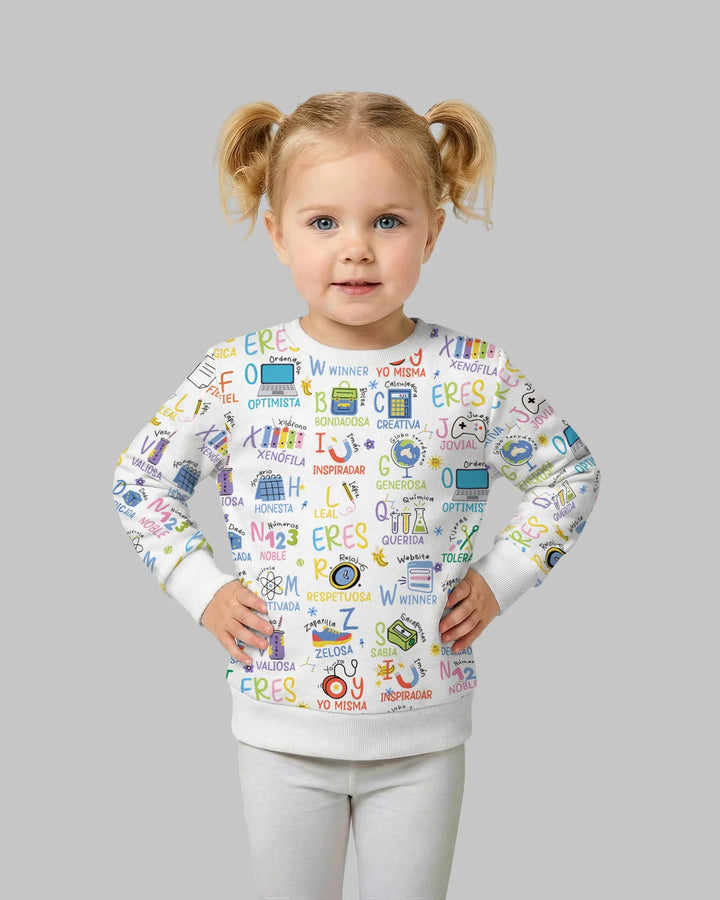 You Are Spanish Alphabet Version Bamboo Crewneck Sweatshirt