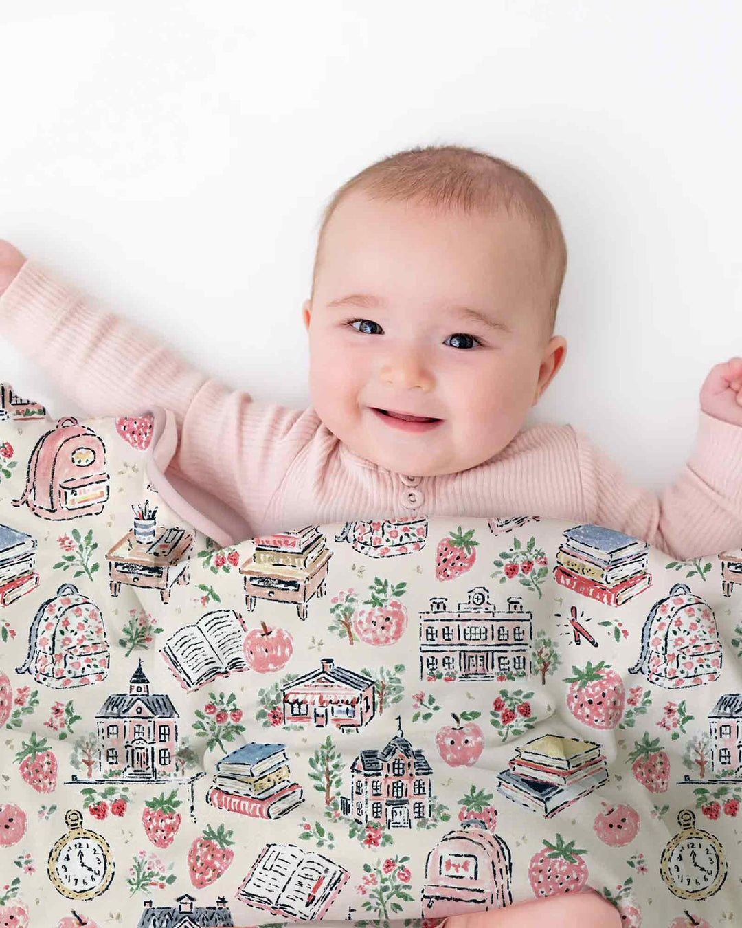 Coquette Strawberry School Days Bamboo Blanket