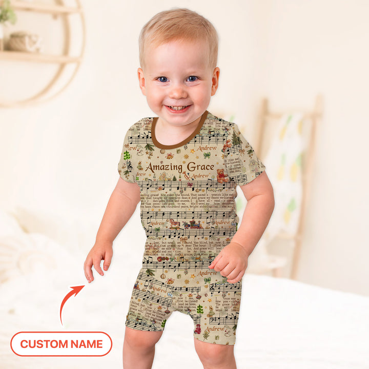 Zweiteiliges Pyjama-Set mit kurzen Ärmeln und Shorts im Sommer-Design