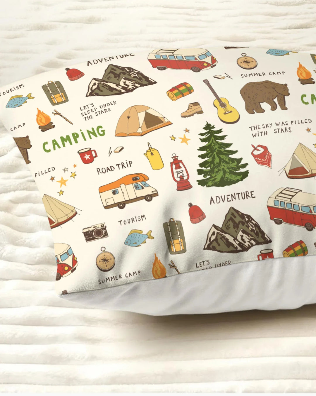 Outdoor Camping Adventure Family Matching Bamboo Pillow Case