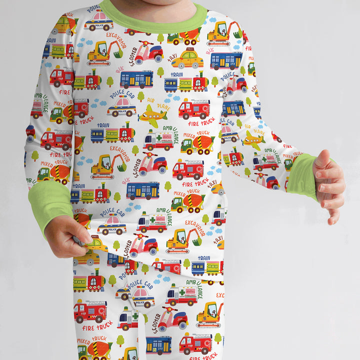 Beep Beep Adventure Two Piece Long Sleeve Pajama Set