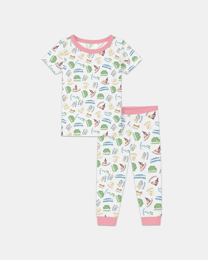 Zweiteiliges, kurzärmliges Pyjama-Set mit Marienkäfern