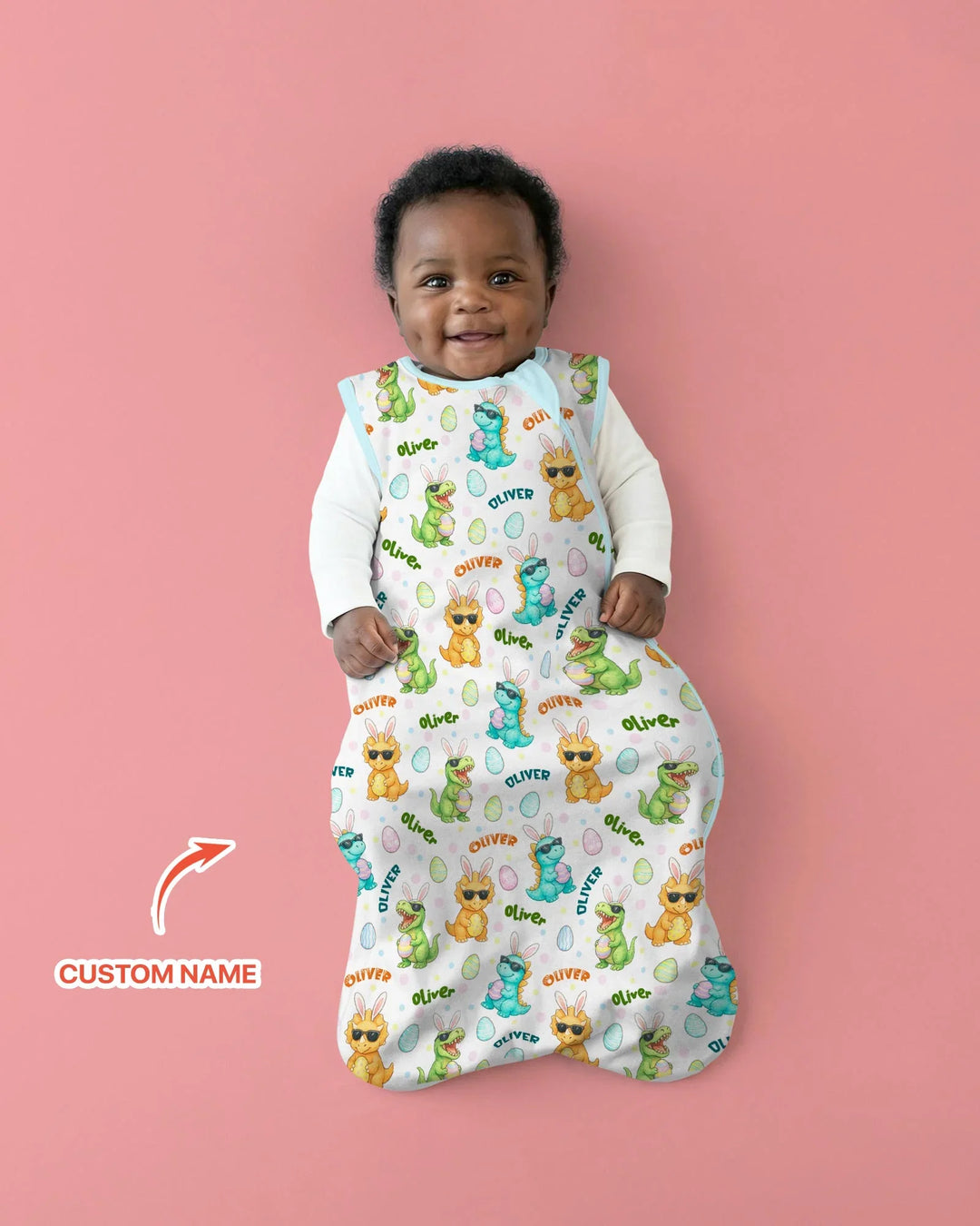 Custom Name Dinosaur on the Hunt Sleep Bag