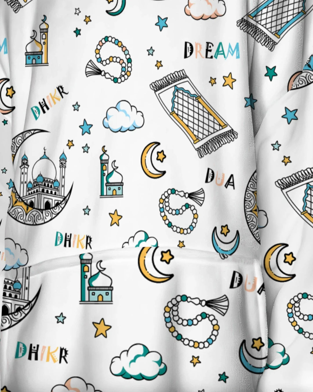 Dua, Dhikr, Dream Matching Family Wearable Blanket Hoodie