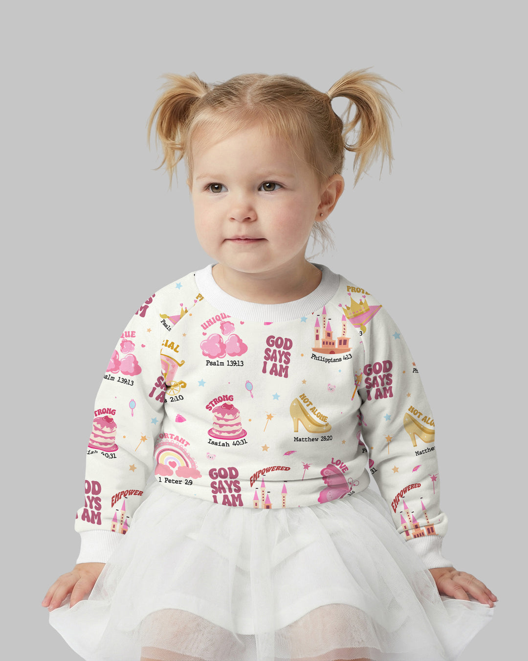 God Says I Am Girl Crewneck Sweatshirt