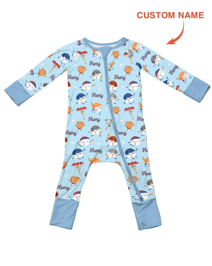 Custom Name Ballparl Family Matching Bamboo Convertible Zippy