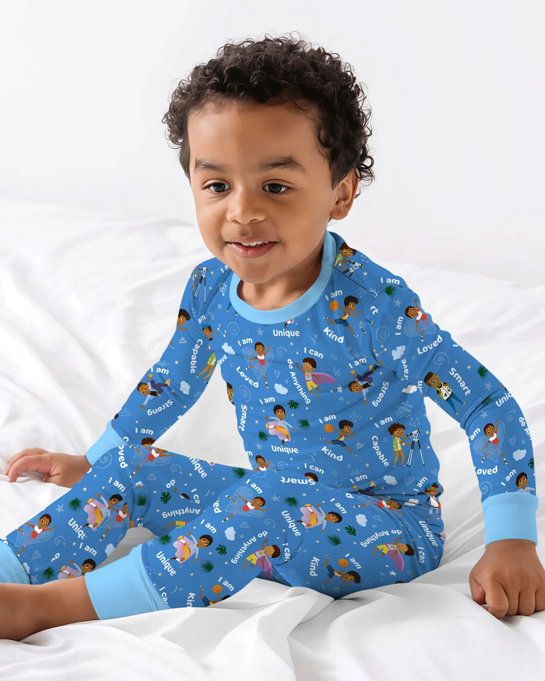 Conjunto de pijama de dos piezas de bambú de manga larga