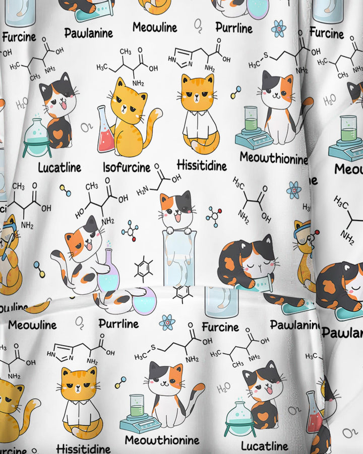 Biochemistry Cat Bamboo Blanket Hoodie