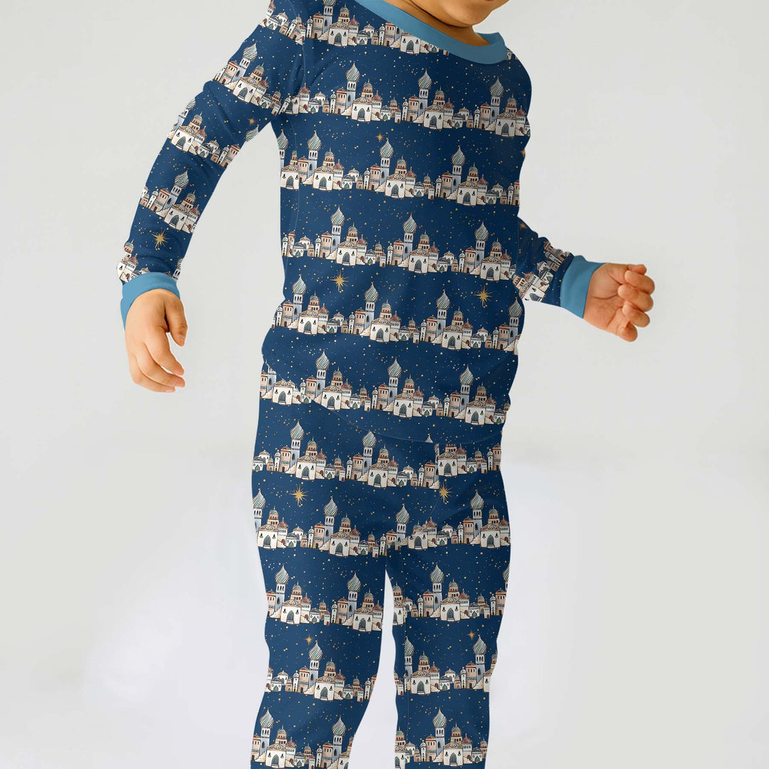 O Little Town of Bethlehem Two Piece Long Sleeve Pajama Set