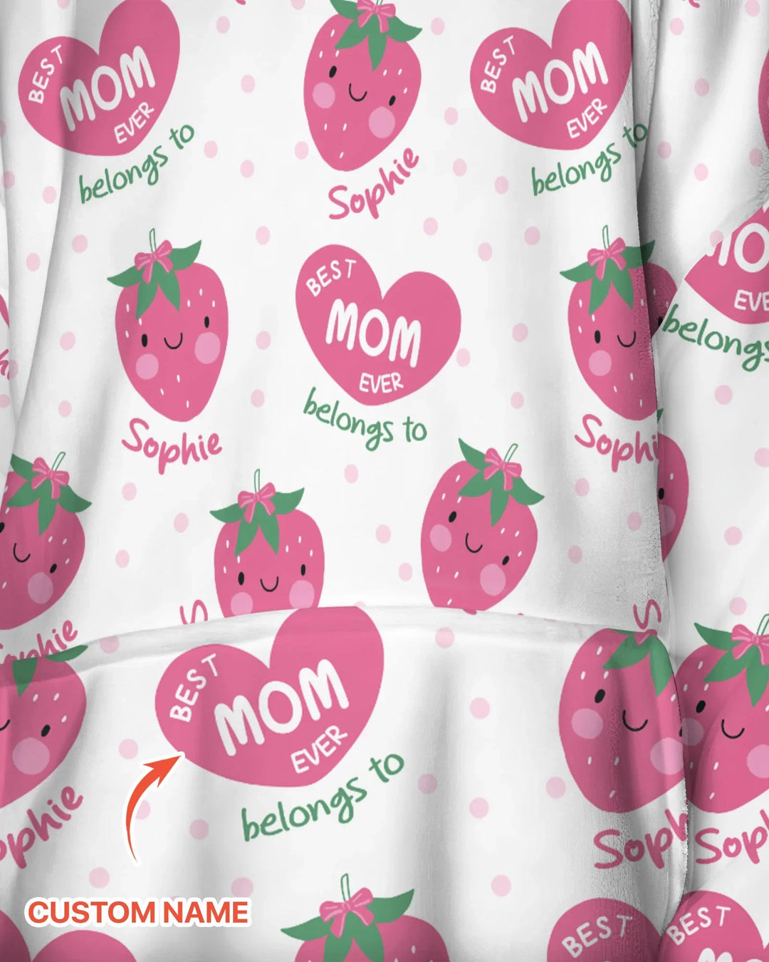Benutzerdefinierter Name „Beste Mama aller Zeiten“ gehört zu Bambus-Deckenhoodie