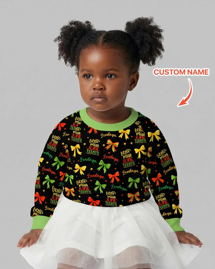 Little Miss Juneteenth Bamboo Crewneck Sweatshirt
