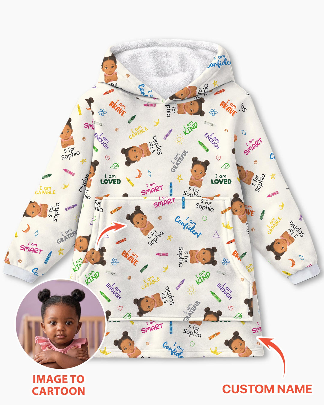 Benutzerdefinierter Bambus-Deckenhoodie (Vorlage)