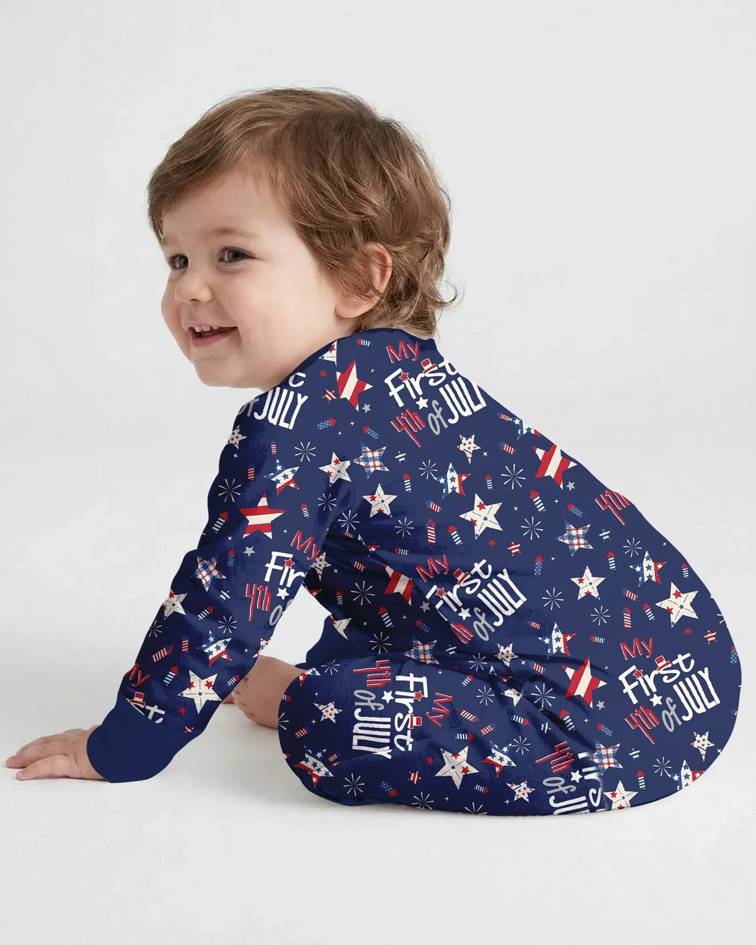 My First 4th of July Star Striped  Bamboo Convertible Zippy