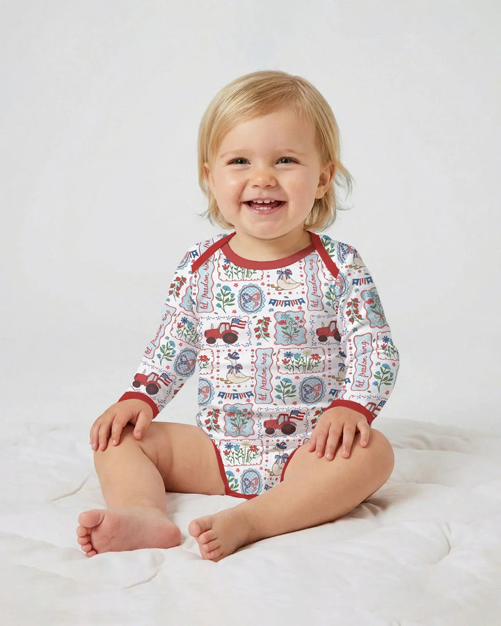 Patriotic USA Silly Goose Family Matching Bamboo Bodysuit
