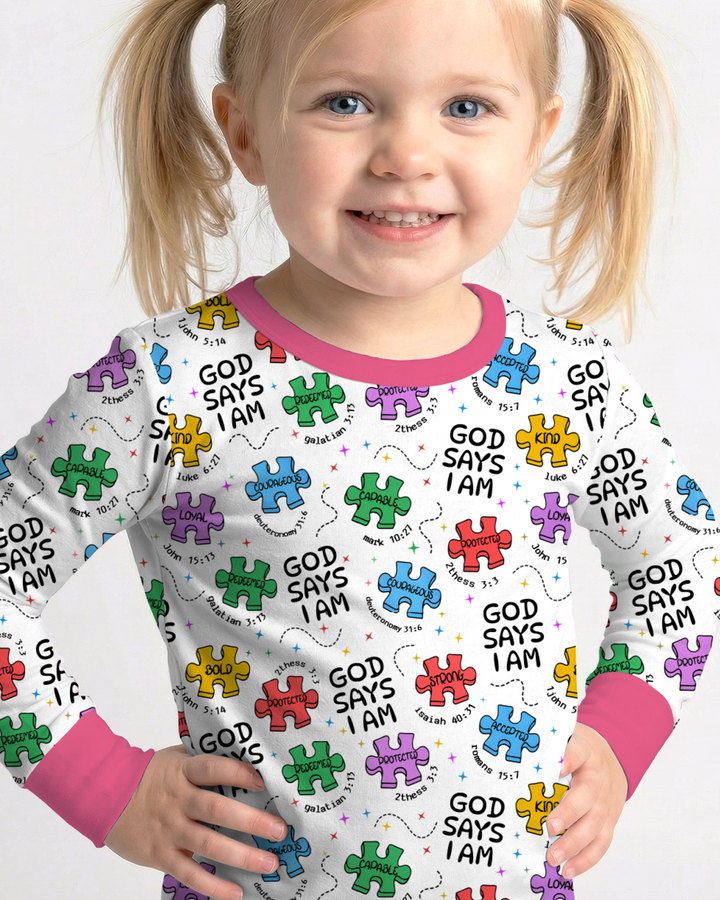 All Pieces Belong Two Piece Long Sleeve Pajama Set