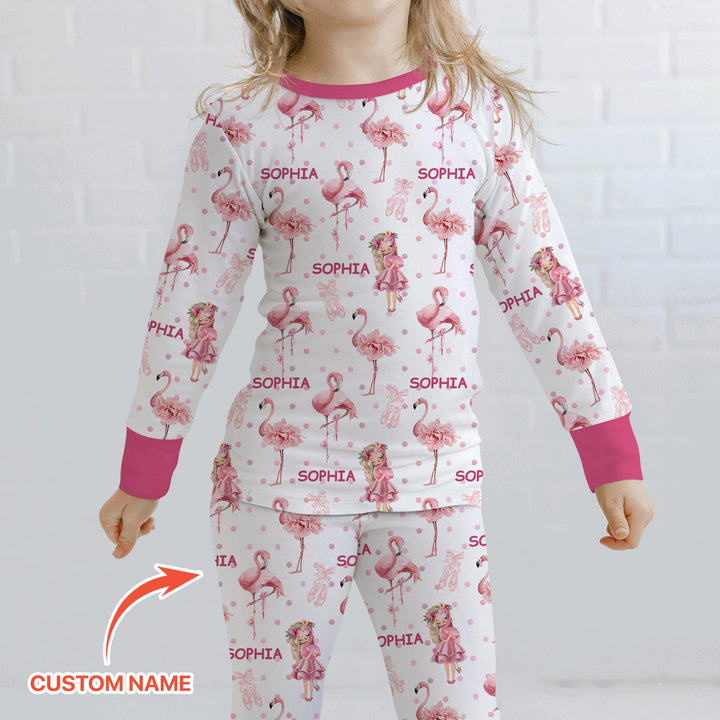 Little Ballerina Dreams Two Piece Long Sleeve Pajama Set