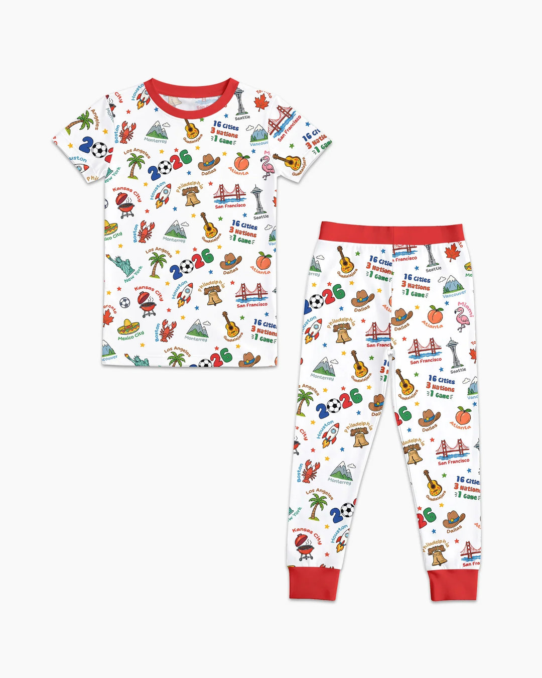 Zweiteiliges, kurzärmliges Pyjama-Set mit Marienkäfern