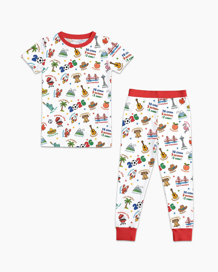 Zweiteiliges, kurzärmliges Pyjama-Set mit Marienkäfern