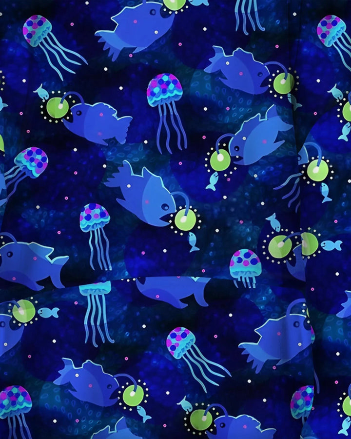 Happy Glow Fish Tragbare Bambus-Decken-Kapuzenjacke