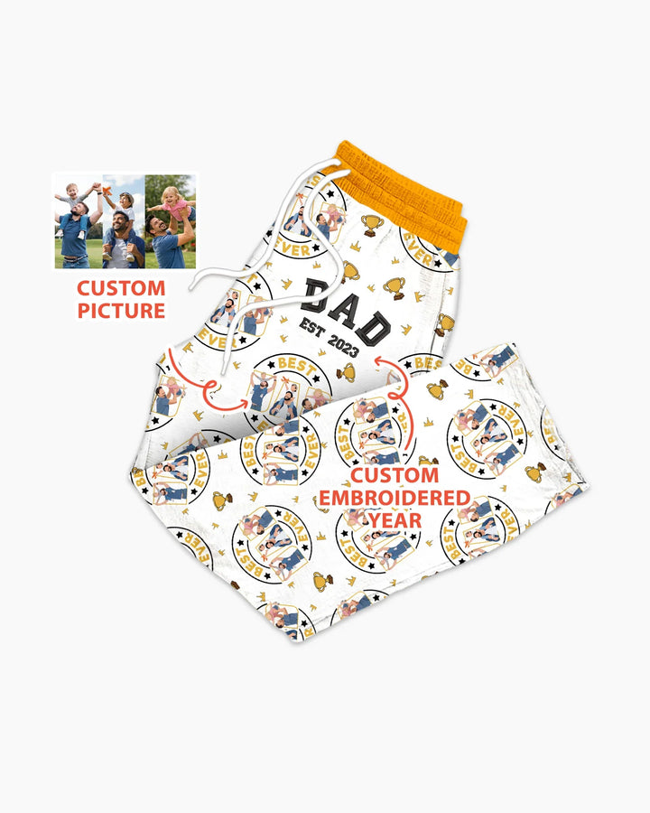 Pijama de Bambú Bordado Personalizado para Hombre a Juego con la Familia para el Día del Padre