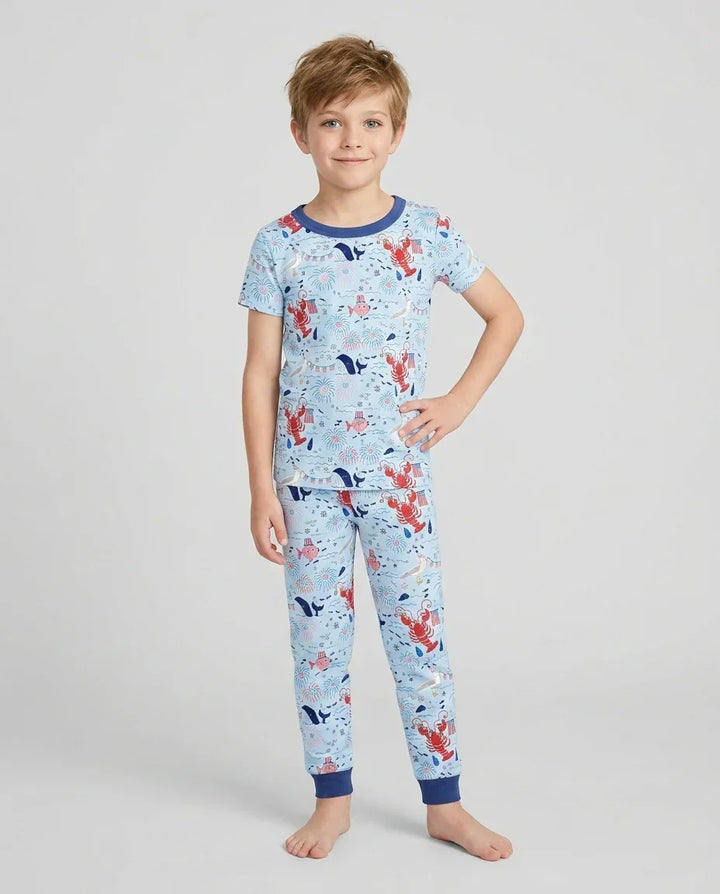 Zweiteiliges, kurzärmliges Pyjama-Set mit Marienkäfern