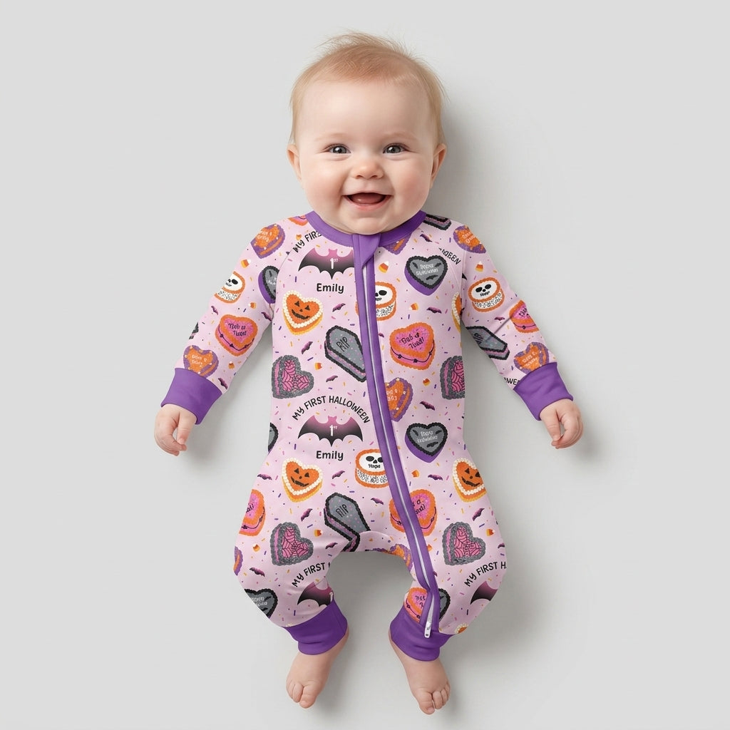 Halloween Is My Birthday Custom Name Bamboo Convertible Zippy