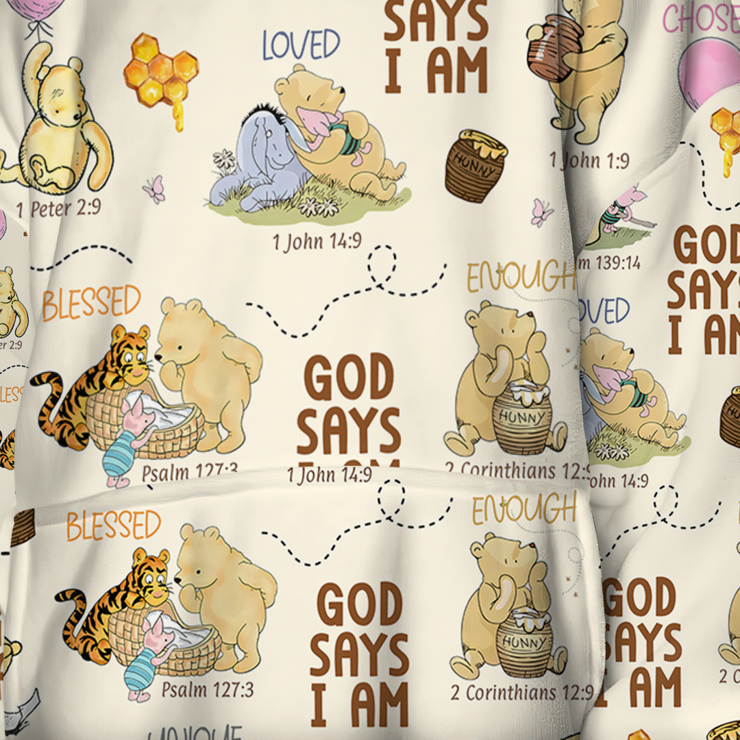 God Says I Am Little Blessings Blanket Hoodie