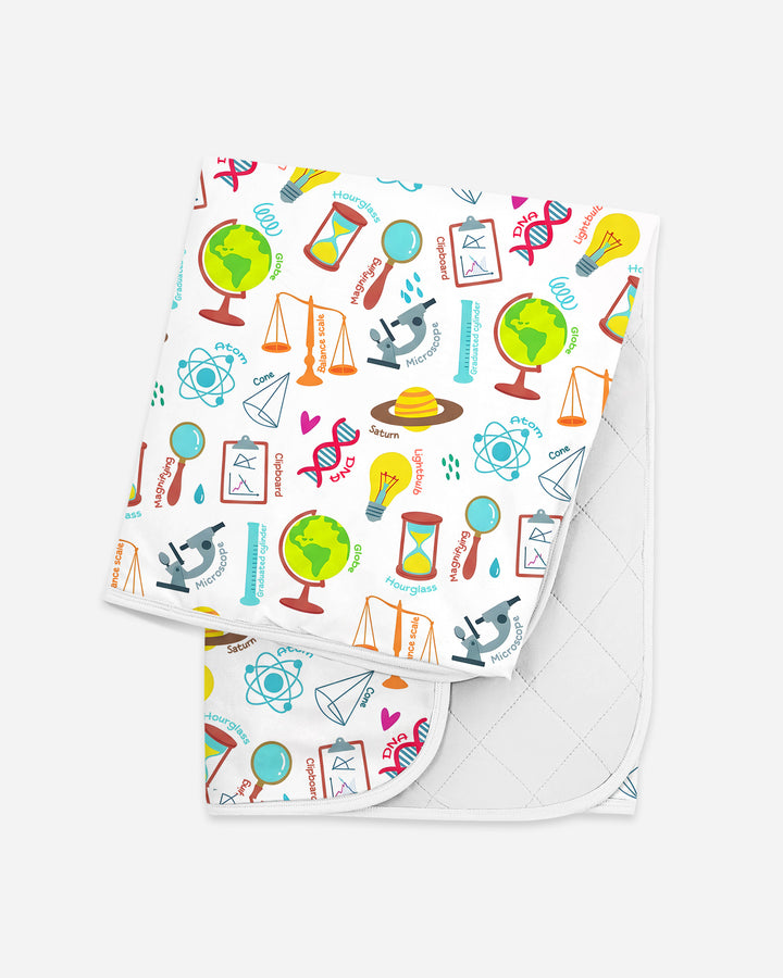 Tiny Scientist Explores The World  Bamboo Quilt Blanket