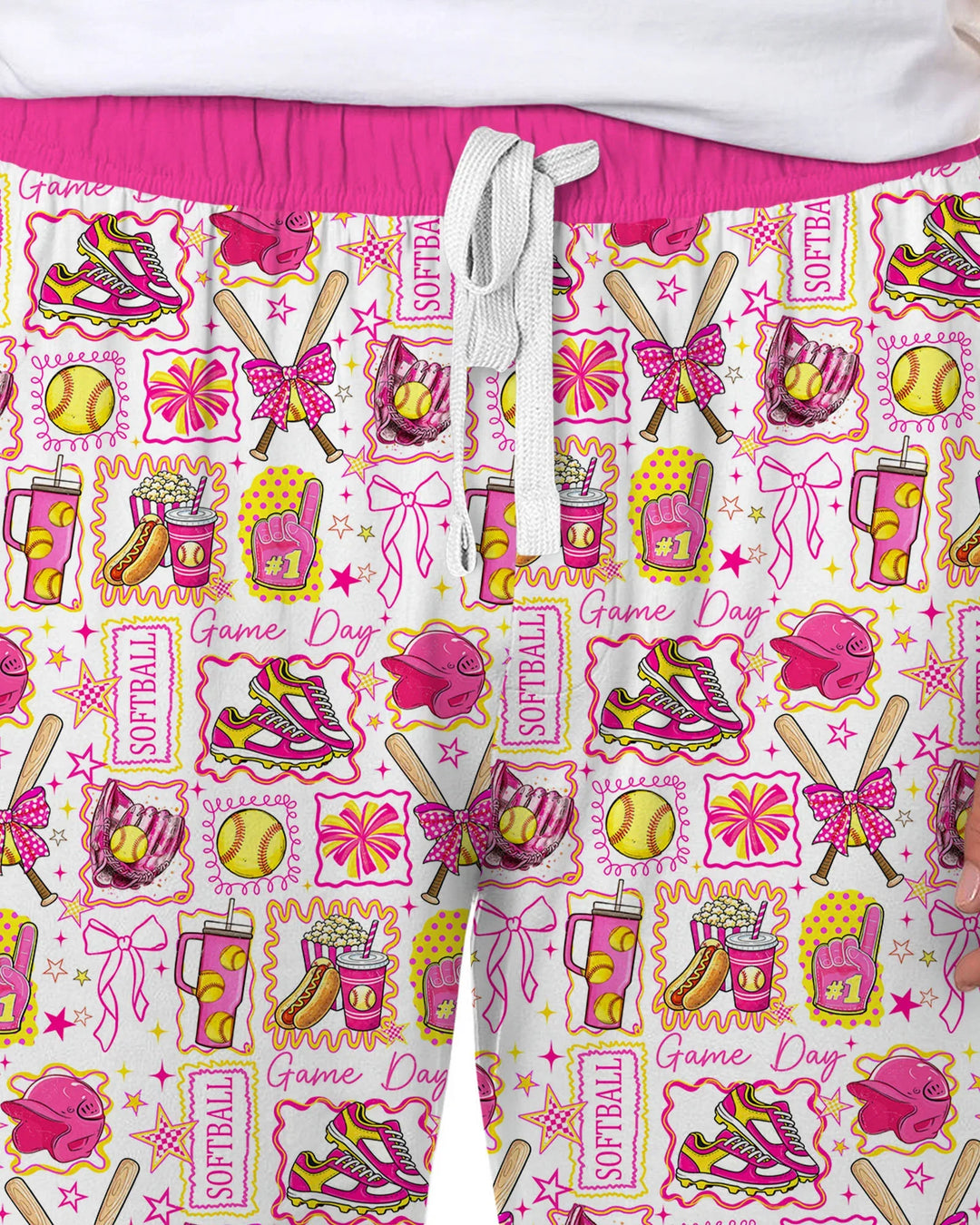 Conjunto de pijama de bambú para hombre de Pink Softball Game Day