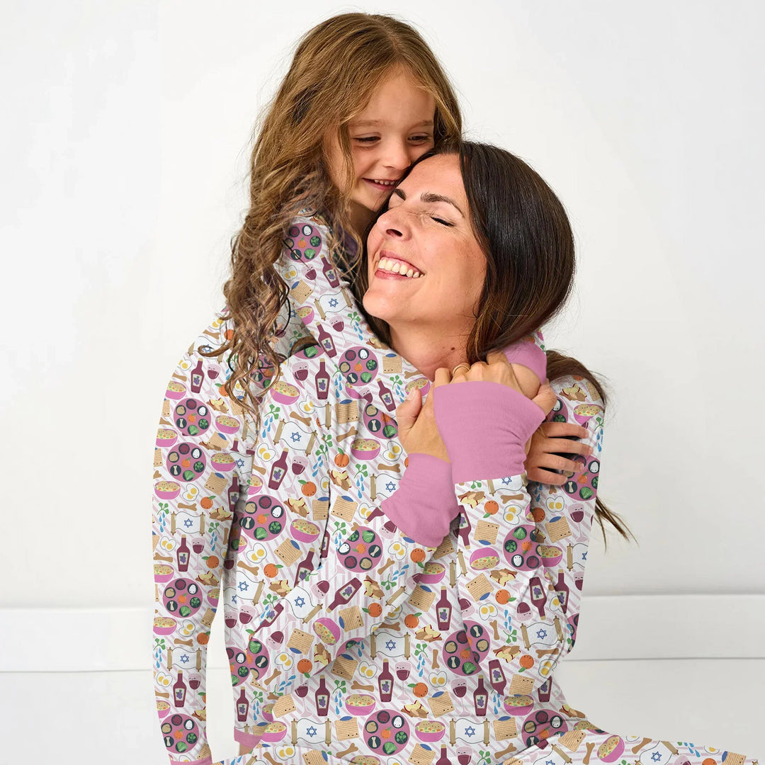 Passover Meal Two Piece Long Sleeve Pajama Set