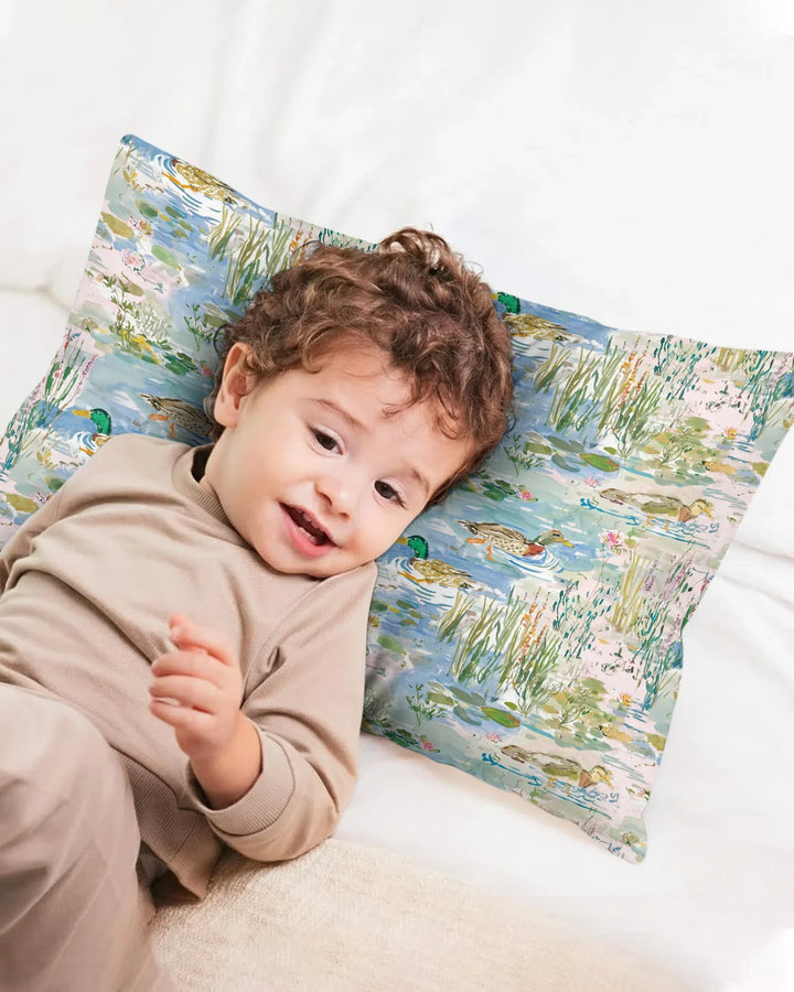 Watercolor Mallard Duck Bamboo Pillow Case