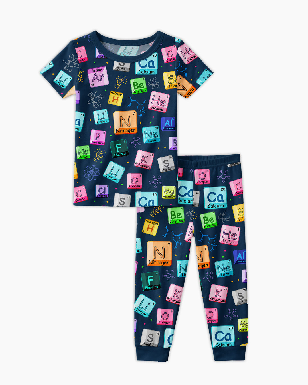 Science Elements Bamboo Two Piece Short Sleeve Pajama Set