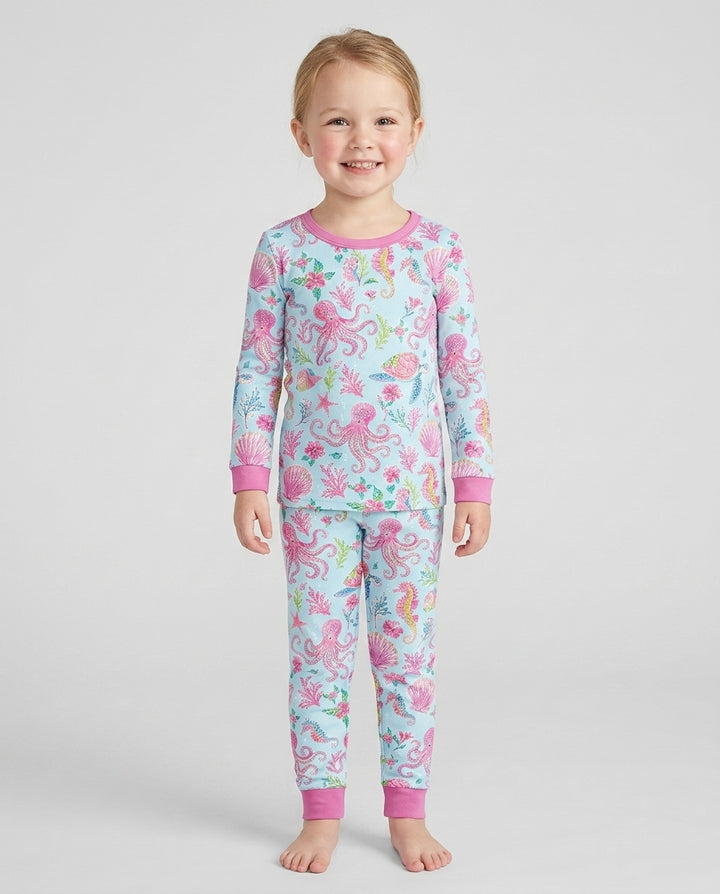 Preppy Palm Beach Bamboo Two Piece Long Sleeve Pajama Set