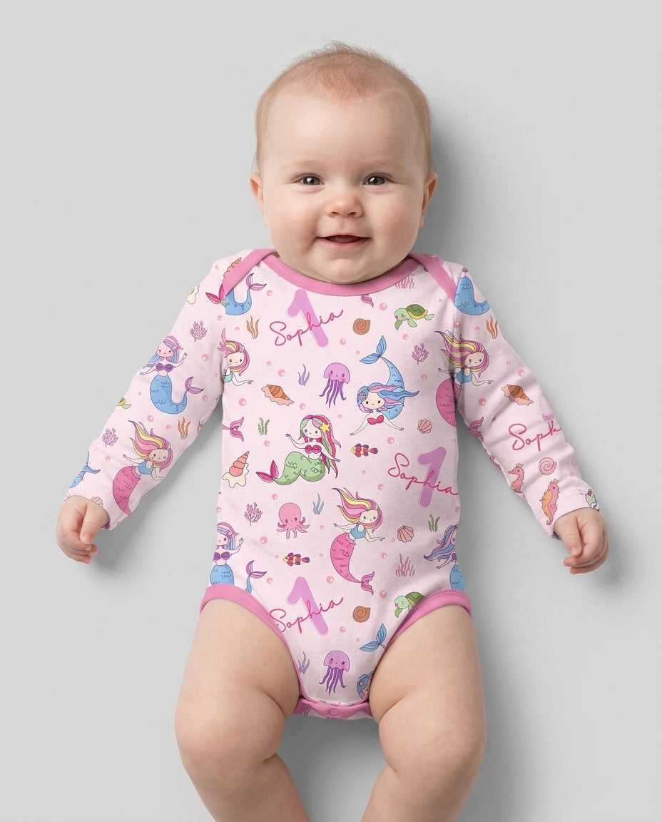 Gerippte Babykleidung mit individuellem Foto - Weich &amp; Skizzenhaft