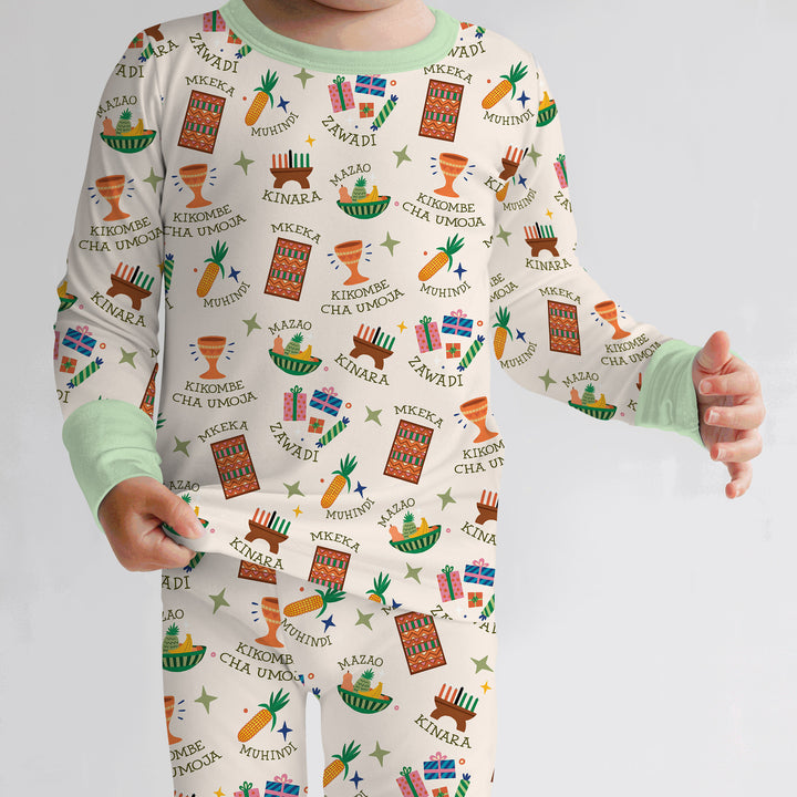 Kwanzaa Spirit Two Piece Long Sleeve Pajama Set