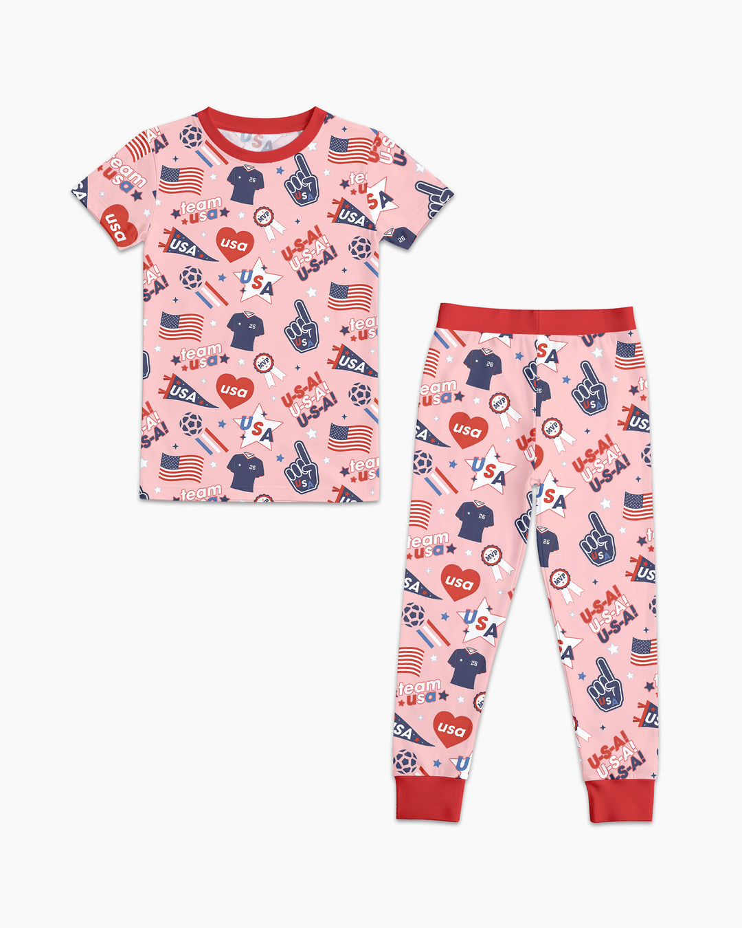 Zweiteiliges, kurzärmliges Pyjama-Set mit Marienkäfern