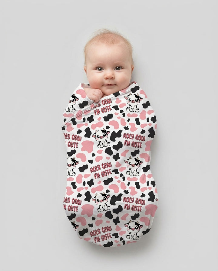 Holy Cow I'm Cute Bamboo Swaddle Blanket