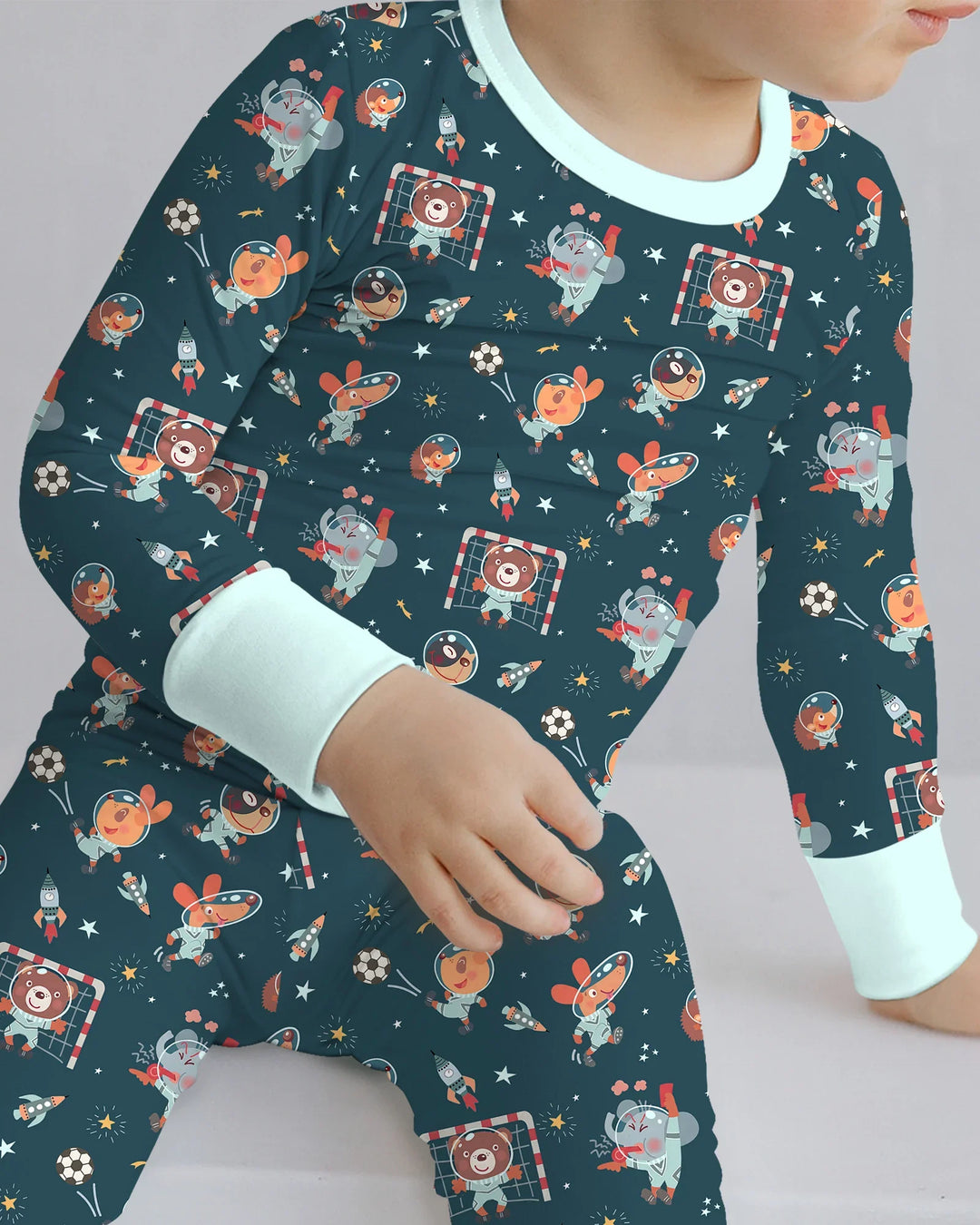 Conjunto de pijama de dos piezas de bambú con mangas largas, plantilla PERSONALIZADA