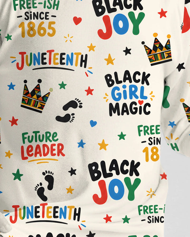 Juneteenth Black Girl Magic Bamboo Two Piece Long Sleeve Pajama Set