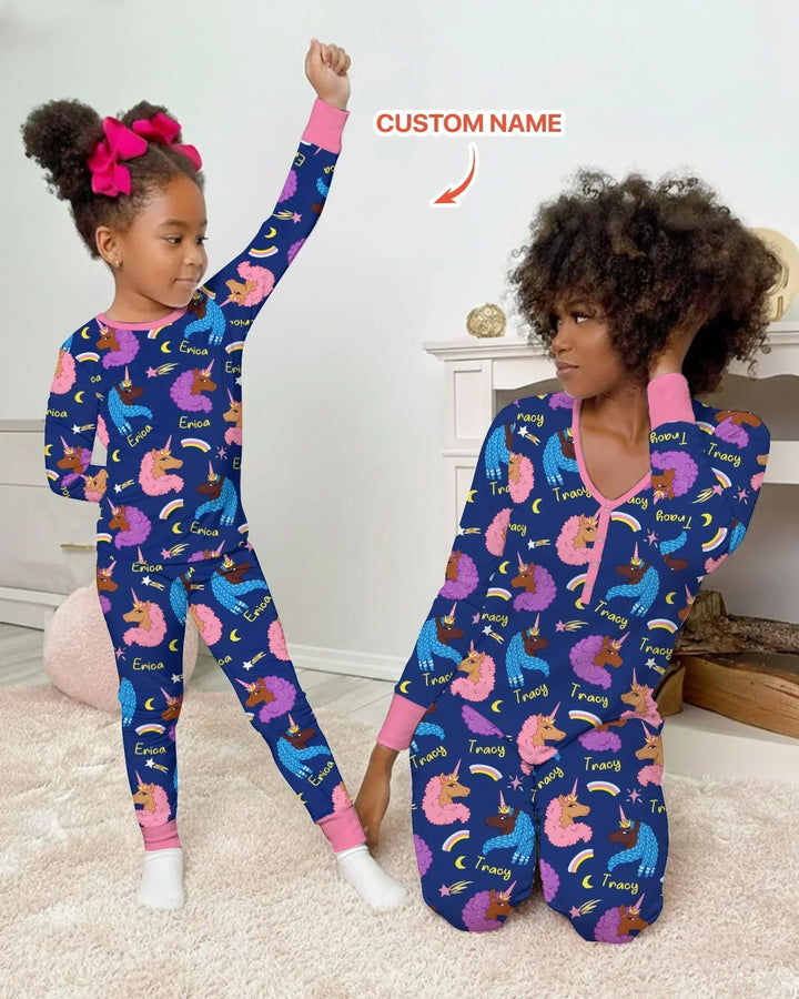 African Astro Unicorn Women Pajama Set