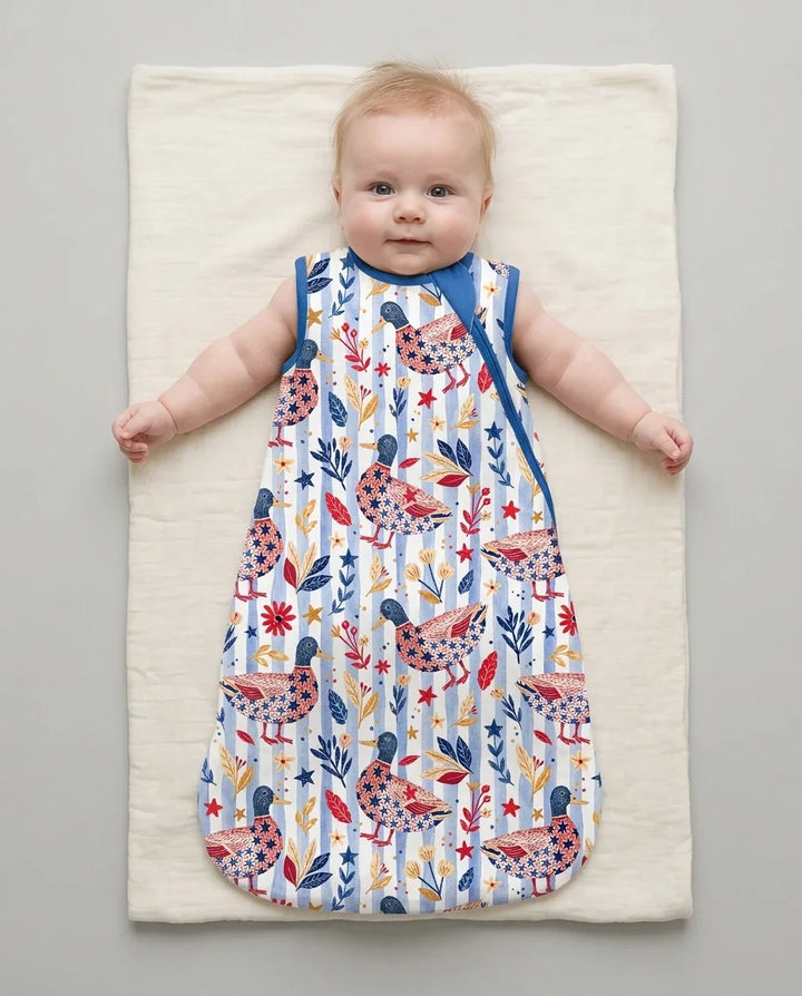Patriotic Mallard Duck Bamboo Sleep Bag